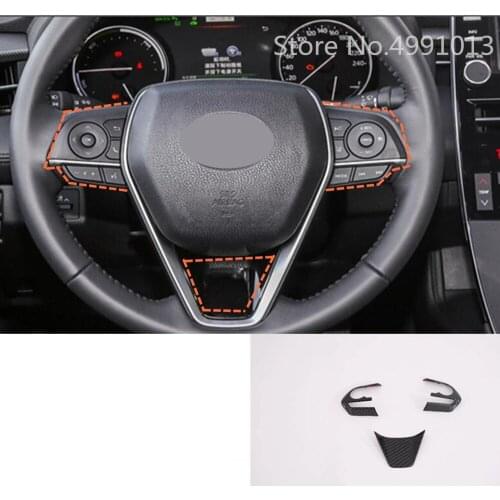 For Toyota Avalon XX50 2018 2019 2020 2021 Car Body Cover Styling Carbon Fibre Steering Wheel Interior Kit Switch Trim Frame