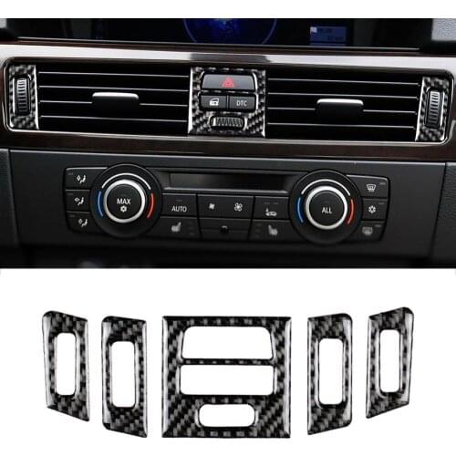 For BMW 3 Series E90 E92 E93 2005-2012 Vent Air Outlet Trim Replacement Parts Interior Accessory Decorative 5pcs