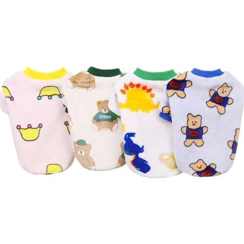 Soft Fleece Dog Clothes Pullover Dog Hoodies Hoody Coat Winter Animal Pattern Dog Shirt Sweatshirt Coat Jacket For Small Dogs XL