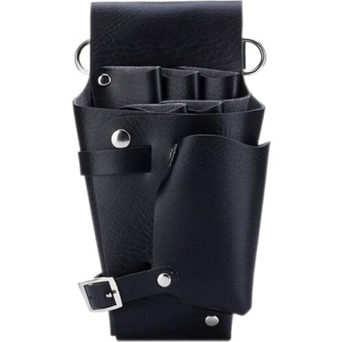 Leather Hairdressing Case Tools Scissor Bag Barber Pouch Holder Rivet Purse Adjustable Waist Shoulder Belt
