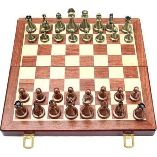 Pieces Metal Slots -with Sets Storage Beginner Kids For Game Chess Adults Pieces Travel Portable Inches Chess 11