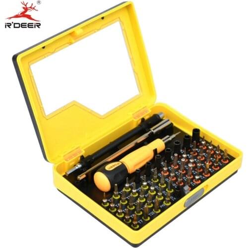RDEER 53in1 Screwdriver Set Hex Flex Magnetic Screwdriver Bit Set Laptop Maintenance Tools Tools kit