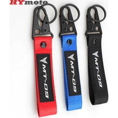 Newest Motorcycle Accessories Double-Sided Embroidery Keychain Key Ring Chain Keyring For Yamaha MT09 MT 09 With Logo MT-09