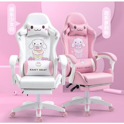 2021 New Computer Chair Pink Gaming Chair Office Chair Reclining Chair Racing Chair Girls Bedroom Furniture Computer Chair