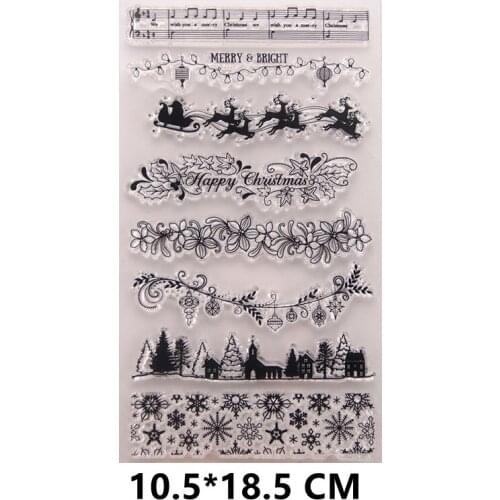 2021 New Christmas Clear Stamps DIY Scrapbooking Craft Supplies Rubber Silicon Seals Card Album Hobby ink pad Stamping