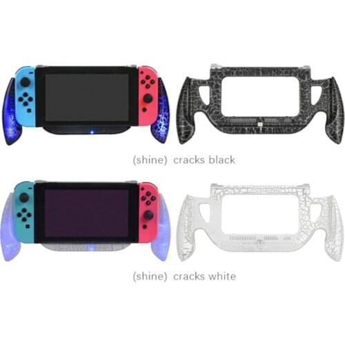 Black/White Crack Charging Stand Game Console Grip Gamepad Controller Fast Charging Charger with Indicator Light for Switch