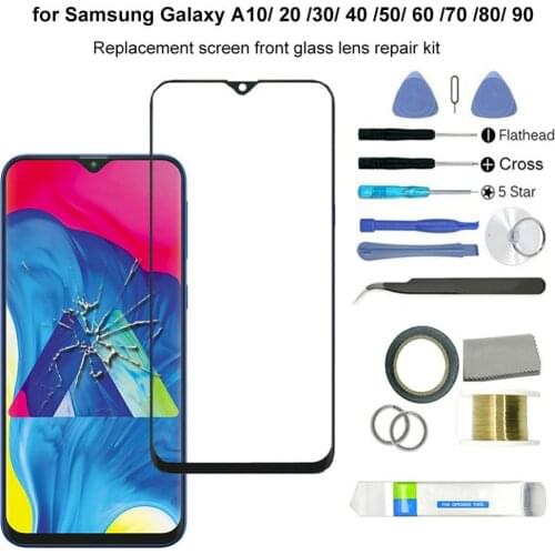 Replacement Front Glass Screen Lens Repair Kit for Samsung Galaxy A10 A60 A90