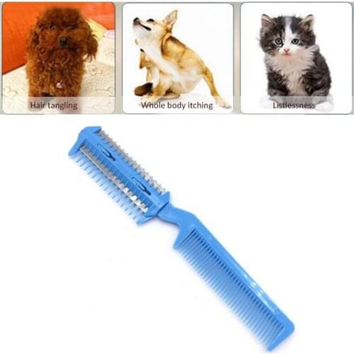 Pet Dog Scissors Cleaning Beauty Grooming Tool Hair Removal Blade Comb for Dogs Cats Long Short Hair