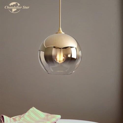 Modern LED Chandeliers Lighting Nordic Metal Glass Gold Pendant Hanging Light Fixture Bedroom Living Room Staircase Lamps Lustre
