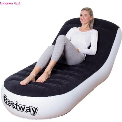 Modern Inflatable Folding Lazy Sofa Bed Outdoor Garden Cushion Tatami Lounger Beach Camping Deck Chair Living Room Sofa Furnitur
