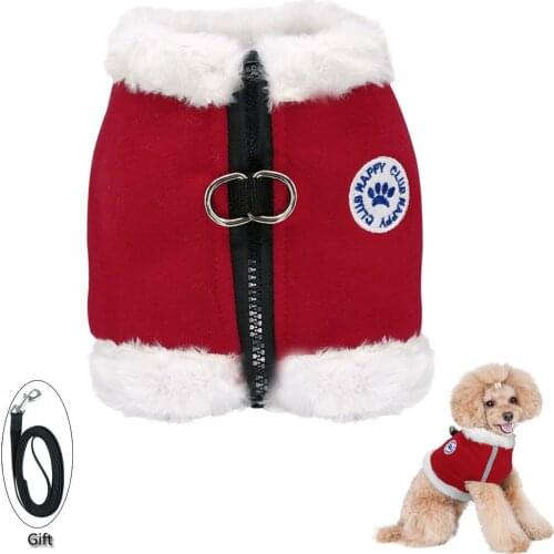 Reflective Dog Harness Winter Warm Dog Clothes Adjustable Pet Puppy Cat Harness Pet Vest Coat for Small Medium Dogs Dog Supplies
