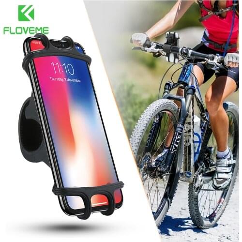 FLOVEME Universal Silicone Bike Bicycle Phone Holder For iPhone Xiaomi Outdoor Sport Bike Handlebar Clip Stand GPS Mount Bracket