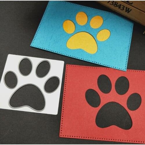 Paw Print Cutting Dies Stencil DIY Scrapbooking Photo Album Card Embossing Craft