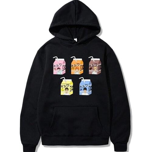 Japanese Anime Haikyuu Hoodie Men Kuroo Cartoon Streetwear Karasuno Kawaii Fly High Novelty Graphic Male