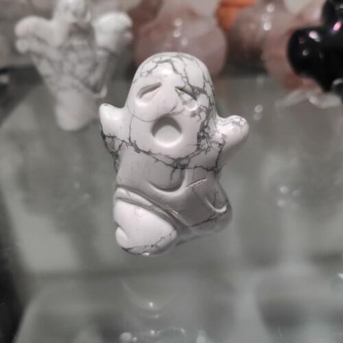 1pcs Natural obsidian ghost Halloween gift decoration home living room decoration decoration art ornaments increase the party at