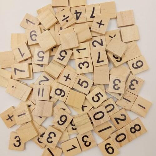 100pcs Alphabet And Number sarithmetic Wooden Letters Decoration Home Gift Party DIY Handmade Crafts Kid Education Puzzle Toy
