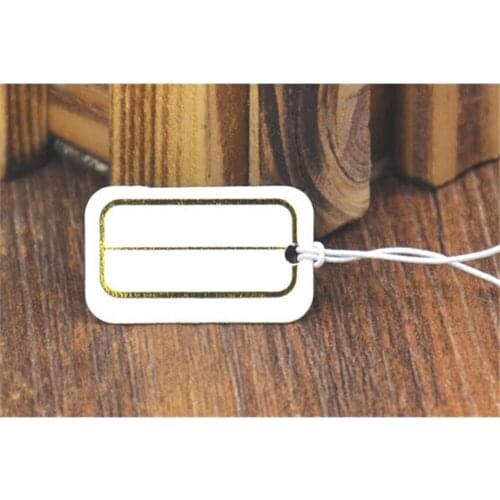 2.5*1.5CM Sign label tag card Strung small Gift hang tag prestring black Packaging Label Merchandise sling Tags paper size card