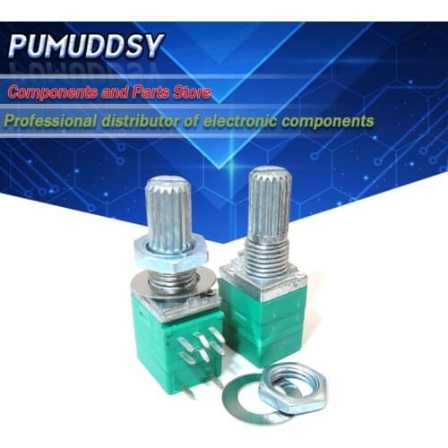 5PCS 8pin RV097NS dual potentiometer B10K with switch audio / power amplifier / sealing potentiometer