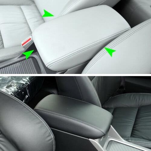 Car Microfiber Leather Interior Center Armrest Box Cover Sticker Trim For Honda Civic 9th Gen 2012 2013 2014 2015