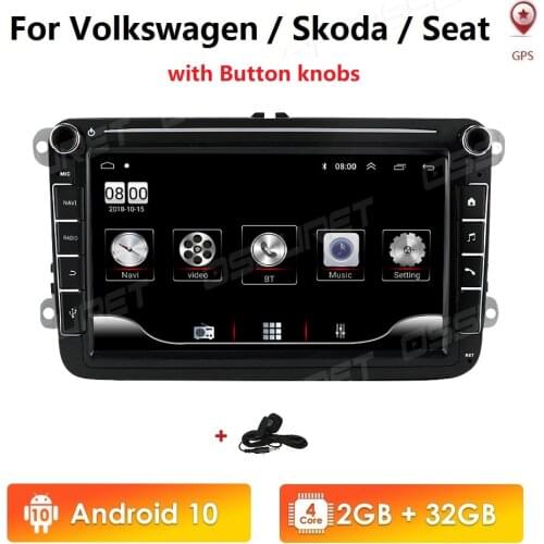 8 Inch Android 10 2Din Car GPS for VW / Volkswagen Golf Polo Tiguan Passat B7 B6 Leon Skoda Octavia Radio Multimedia Player