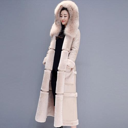 Plus Size 3XL Women Hooded Warm Women Jacket Thicken Cotton Winter Jackets Lambs Wool Parkas Long Winter Jacket Coat HK169