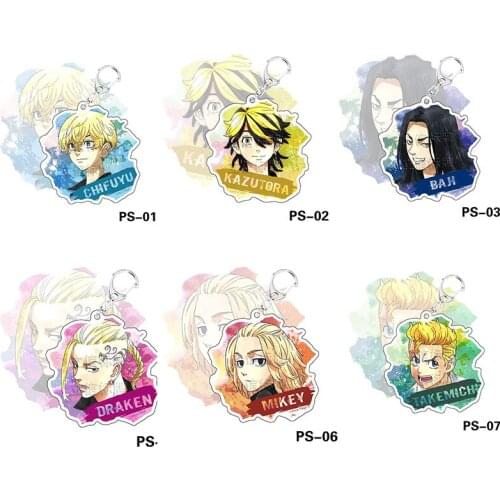 Anime Character Mikey Draken Chifuyu Kazutora Cosplay Bag Pendant Keyring Jewelry Tokyo Revengers Keychain
