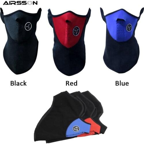 Airsoft Half Face Cover Hood Protection Cycling Warm Fleece Bike Ski Mask Winter Outdoor Sports Neck Guard Scarf Cap Hats