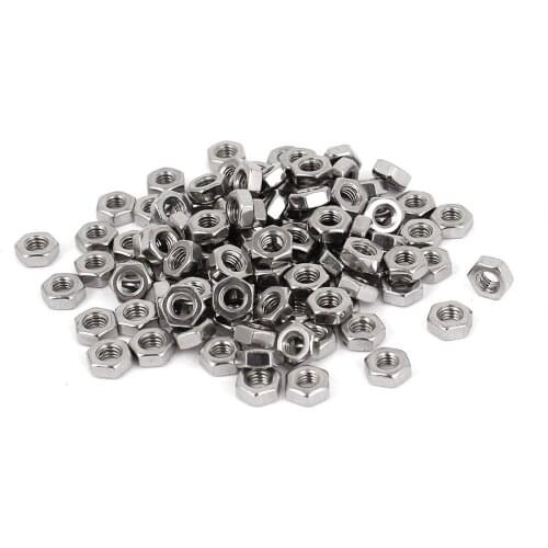 CNIM Hot Metric M3 Hex Nuts 304 Stainless Steel Fastener DIN934 100pcs for Bolt
