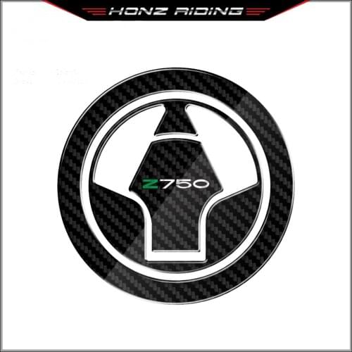 For Kawasaki Z750 2007-2012 Z750R 2011-2012 Carbon-look Motorcycle Fuel Gas Cap Protector Decals 3D Resin
