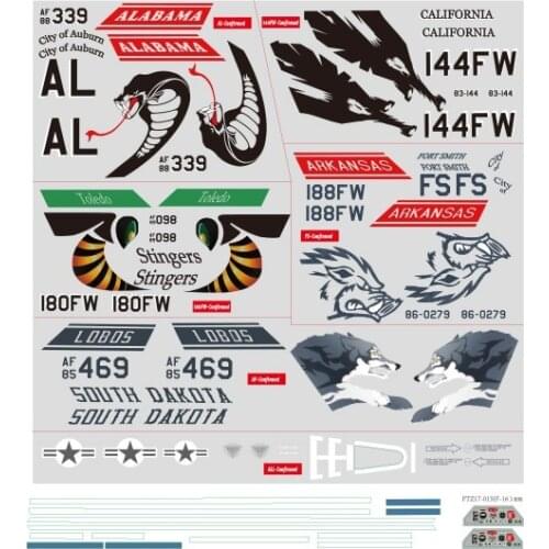 FMS 70mm Ducted Fan EDF Jet F16 F-16 V2 Decal Sheet Stickers FMSRF121 RC Airplane Model Plane Aricraft Avion Spare Parts