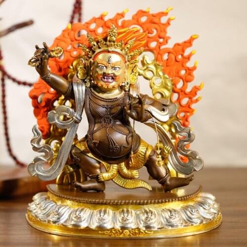 GOOD quality Gilding Buddha statue Asia Nepal Tibet temple bless safe healthy good luck Vajrapani PU SA bronze buddha