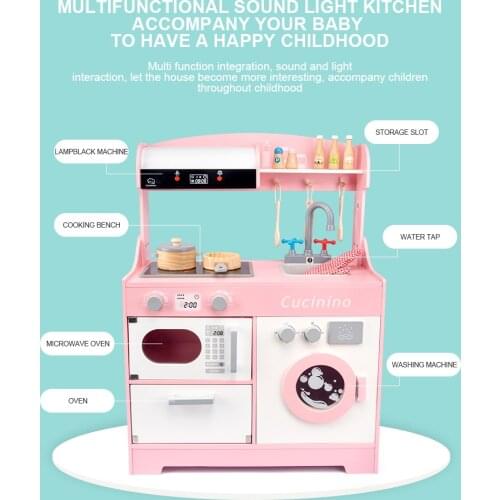 XIHATOY Childrens simulation kitchen toys wooden household kitchenware sets 3-4-5 birthday gifts wooden toys Cooking Toy