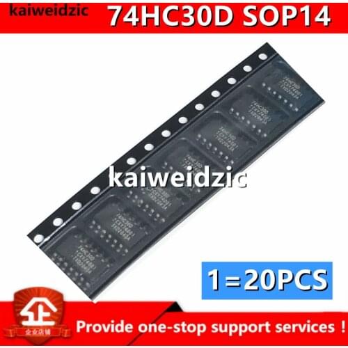 Kaiweikdic New imported original 74HC30D 74HC30 SOP14 8 Input with Non Gate Logic Gate and Inverter Chip