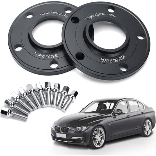 2PCS 5x120 PCD 10mm Hubcentric Alloy 72.56mm Aluminum Wheel Spacer Shims Adapter Suit for BMW E46 E90 E91 E92