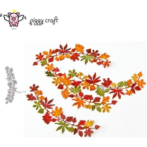 Piggy Craft metal cutting dies cut die mold Maple Leaf Strip Scrapbook paper craft knife mould blade punch stencils dies