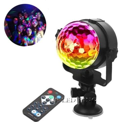 IR Remote Mini USB 5V RGB 6W 9W LED Crystal Magic Ball Stage Effect Lighting Lamp Bulb Party Disco Club DJ Light Show Lumiere