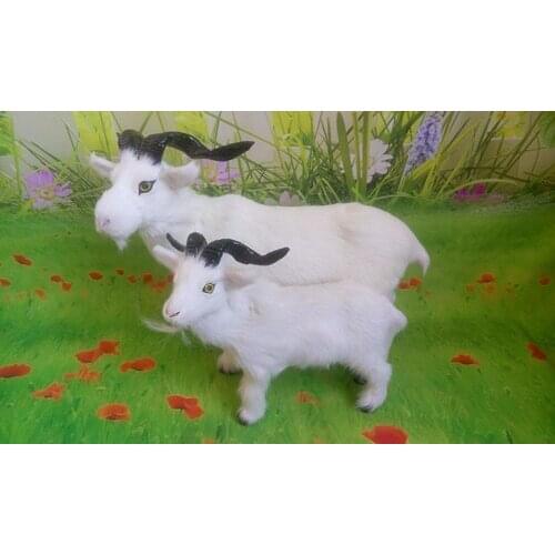 Simulation sheep model,polyethylene&furs white goat toy,prop,home decoration Xmas gift w4225