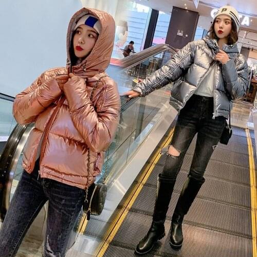 Fashion Bubble Coat Solid Hooded Oversized Short Jacket Waterproof Thick Warm Winter Autumn Female Puffer Parkas Mujer 2020