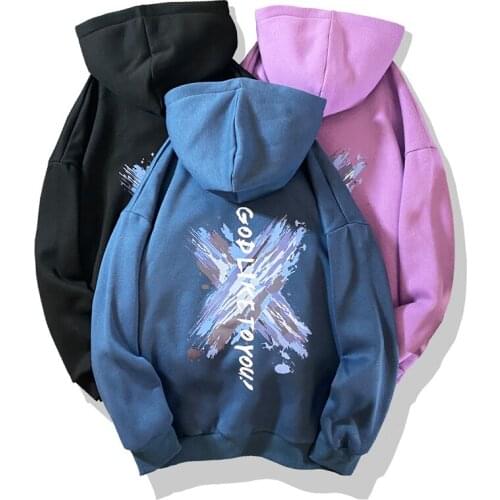 Men 2021 New Autumn Winter Cotton Print Hoodies Sweatshirts Men Youthful Vitality Loose Fit Hoodies Sweatshirts Men Women