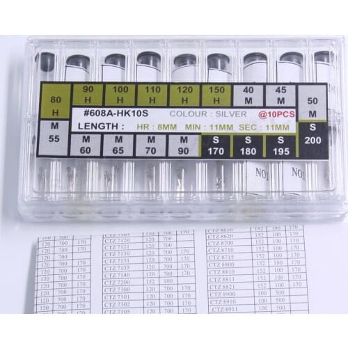 180PCS Silver Hour/Minute/Second Hand Set for Watch Repair Free Shipping