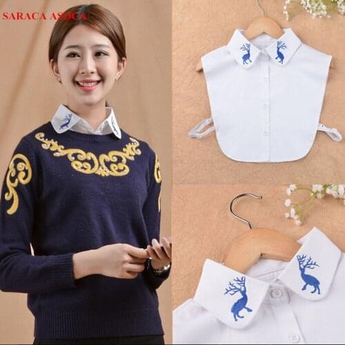 New Fashion White Color False Collar Ladies All-Match Detachable Shirt Collars Womens