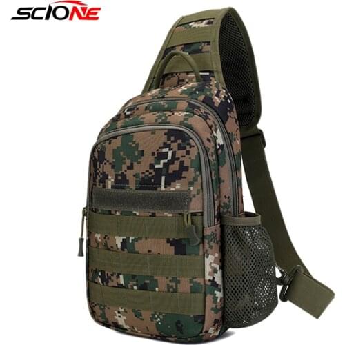 New Crossbody Fishing Sling Pack Shoulder Fish Bag Polyester Waterproof Lure Tackle Bag Pack Multi Purpose Bag for Fishing XA35G