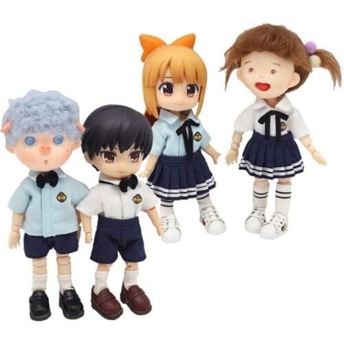 Ob11 Doll Clothes Mini School Uniform 1/12 Bjd Doll High Quality Clothes Suit Skirt Pants Doll Accessories
