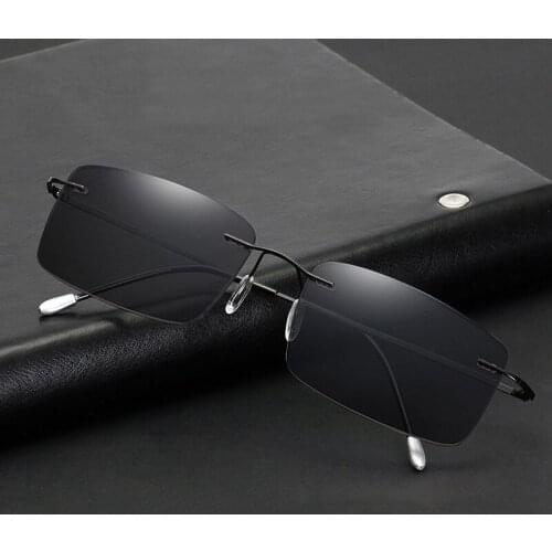 Brand Men Rimless Square Reading Glasses Ultralight Multifocal Transition Progressive Presbyopic Eyewear Flexible Magnifier