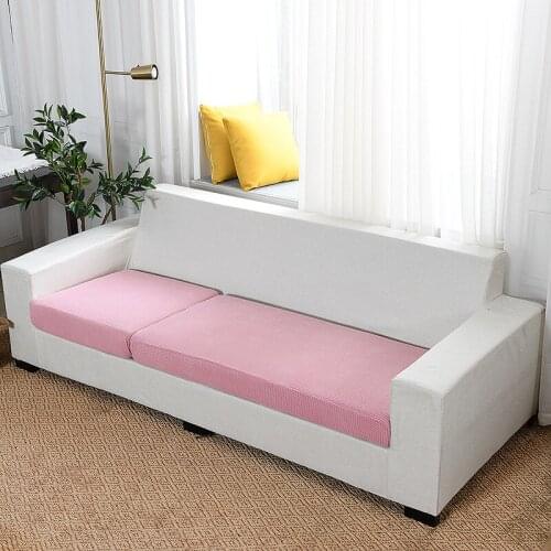 1/2/3/4 Seater Solid Color Funiture Protector Sofa Cushion Cover Washable Removable Sofa Protector Seat Cushion for Living Room