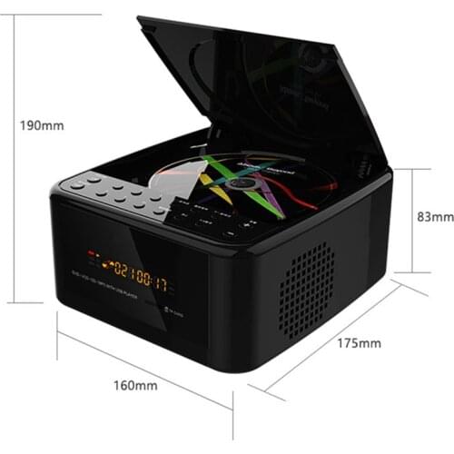 Portable DVD player home CD usb U disk TF card MP3 repeater speakers VCD machine audio Aux input interface clock control speaker