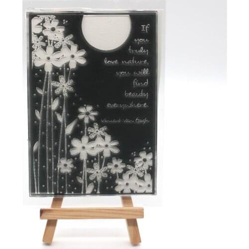 Flowers Transparent Clear Silicone Stamps for DIY Scrapbooking/Card Making/Kids Fun Decoration Supplies