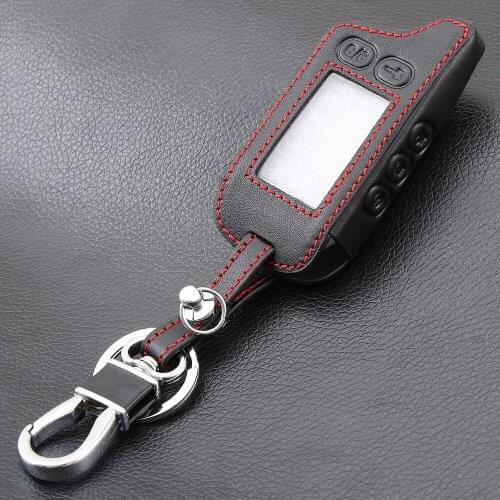 VCiiC Remote 5 Buttons Two Way Car Alarm leather Case Cover keyChain For Tomahawk TZ9010 TZ9030 TW9030 TW9010 TW LCD Remote