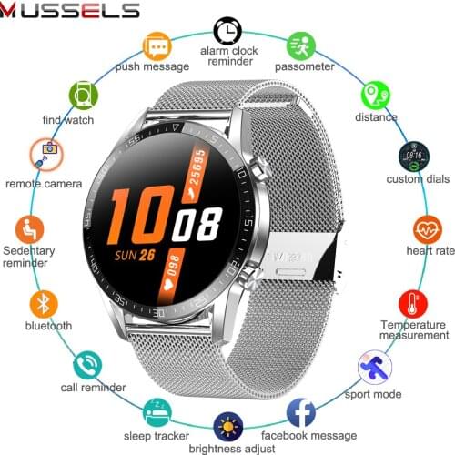 Smartwatch 2020 Temperature Measurement Smart Watch Android IOS Men Women Smartwatch Alloy On Wrist IP68 Waterproof Custom Dials