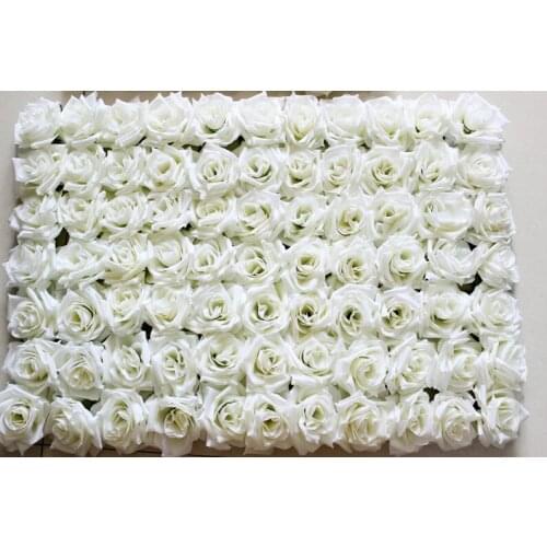 SPR Free Shipping 60*40cm white Artificial silk rose flower wall wedding background lawn/pillar flower home market decoration